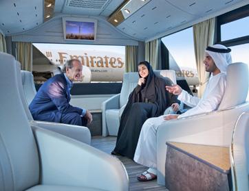 خدمة حافلات فاخرة لركاب طيران الإمارات في مطار دبي الدولي